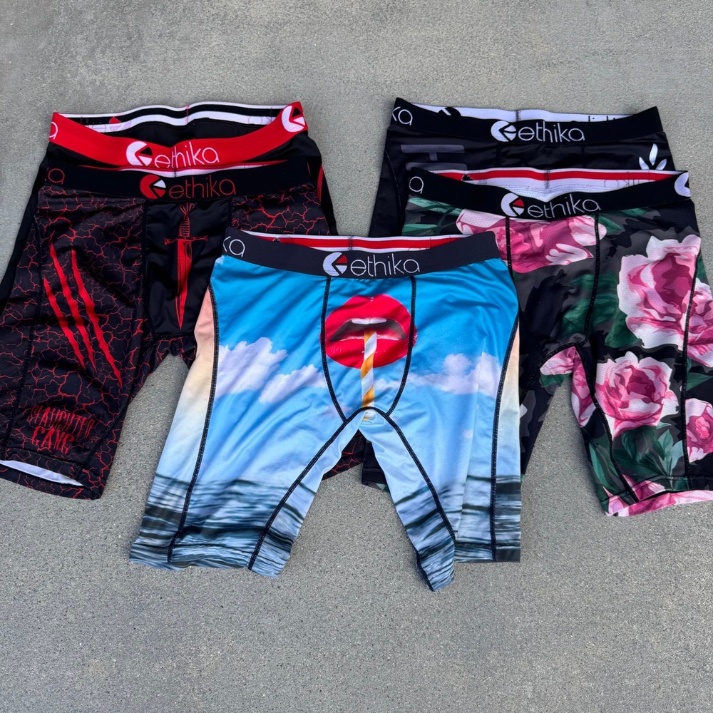Lot of 5 Ethika Mens Staple Boxer Briefs Medium